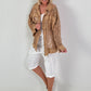 Jeansjacke mit floralem Netzeinsatz - camel ( lieferbar ab 26.05.26)
