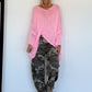 Soft Oversized Chunky Knit Sweater - Pink