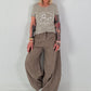 Ballon Leinen Hose - taupe
