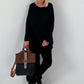 Backpack in vintage leather look - black