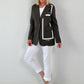 Blazer mit Statement Patch - oliv