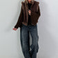 Lässige Wide Leg Jeans mit besonderen Nähten - used black