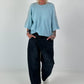 Pullover mit halbem Arm - hellblau