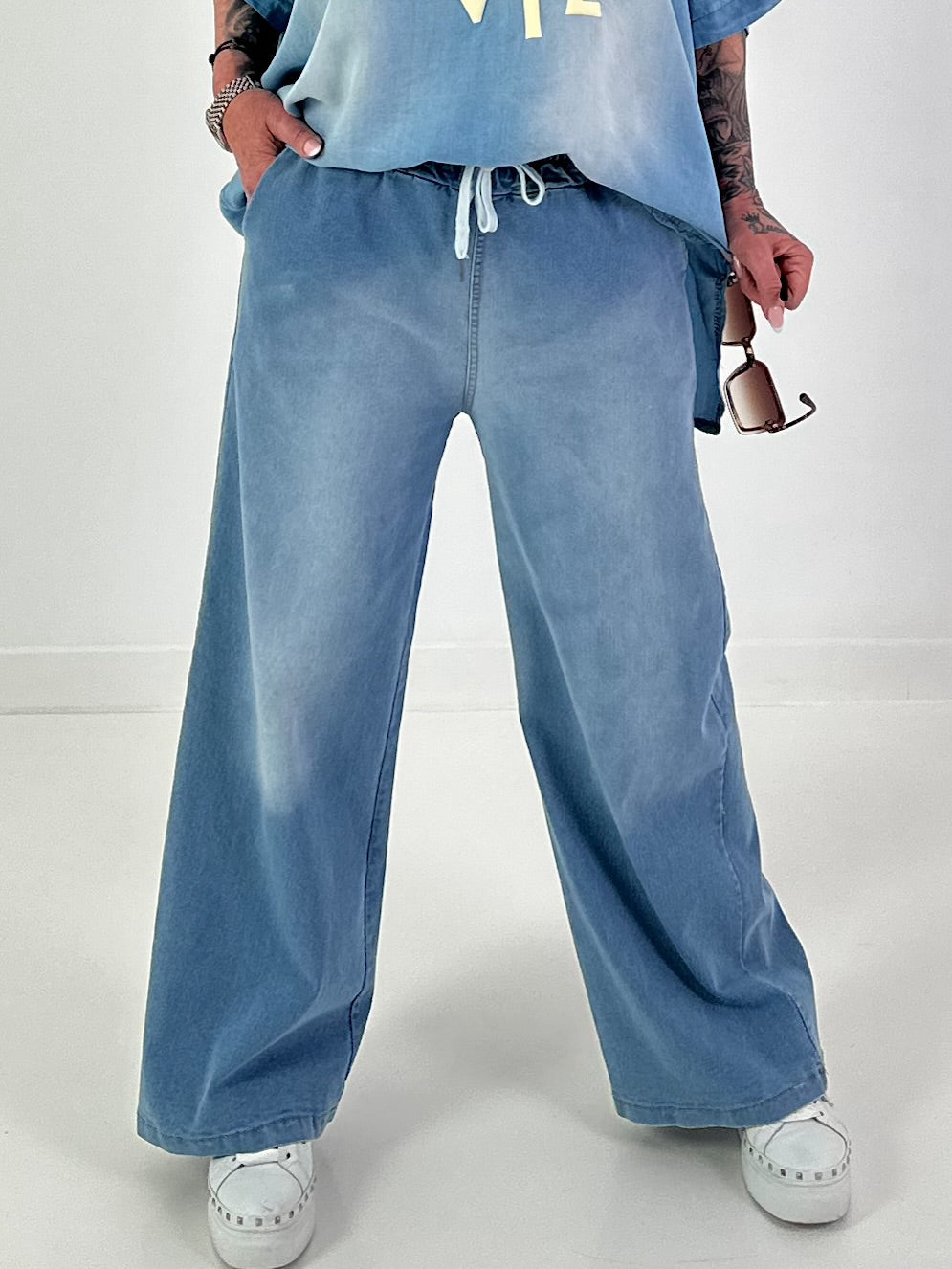 Wide leg jeans - blue