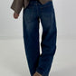 Wide Leg Layer Jeans - denim
