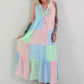 Ibiza Maxikleid - rosa-mint-hellblau