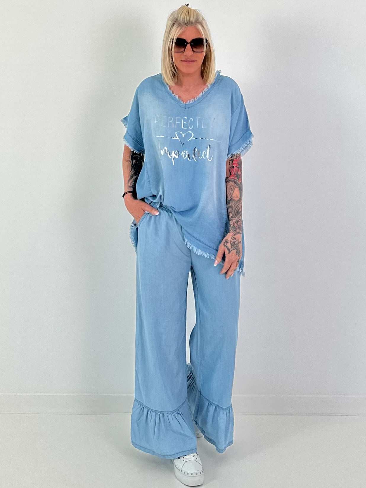 Jeansshirt Perfectly Imperfect - hellblau