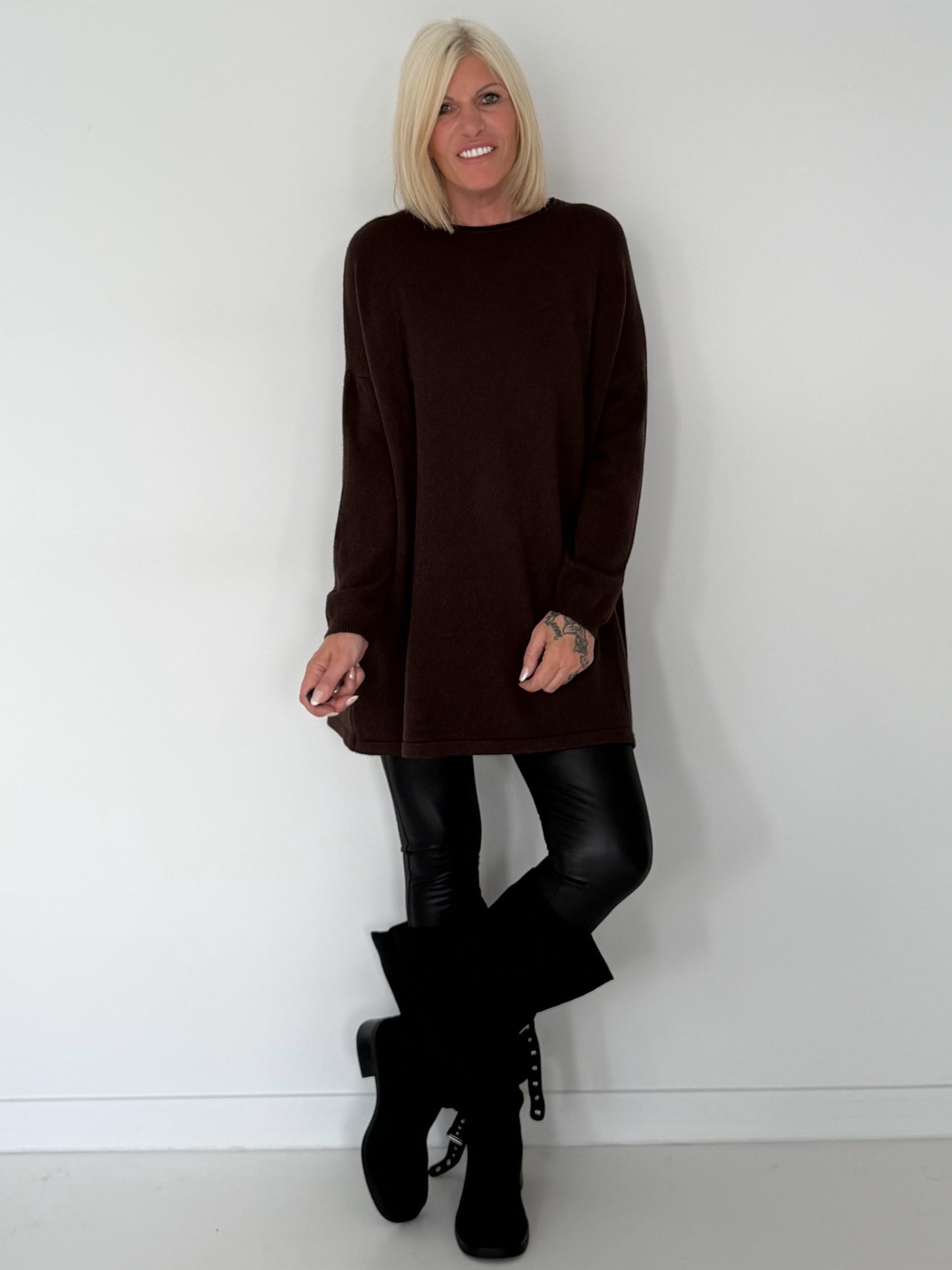 Lederleggings - schwarz