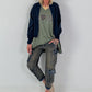 Jacke mit Rückenprint - dunkelblau