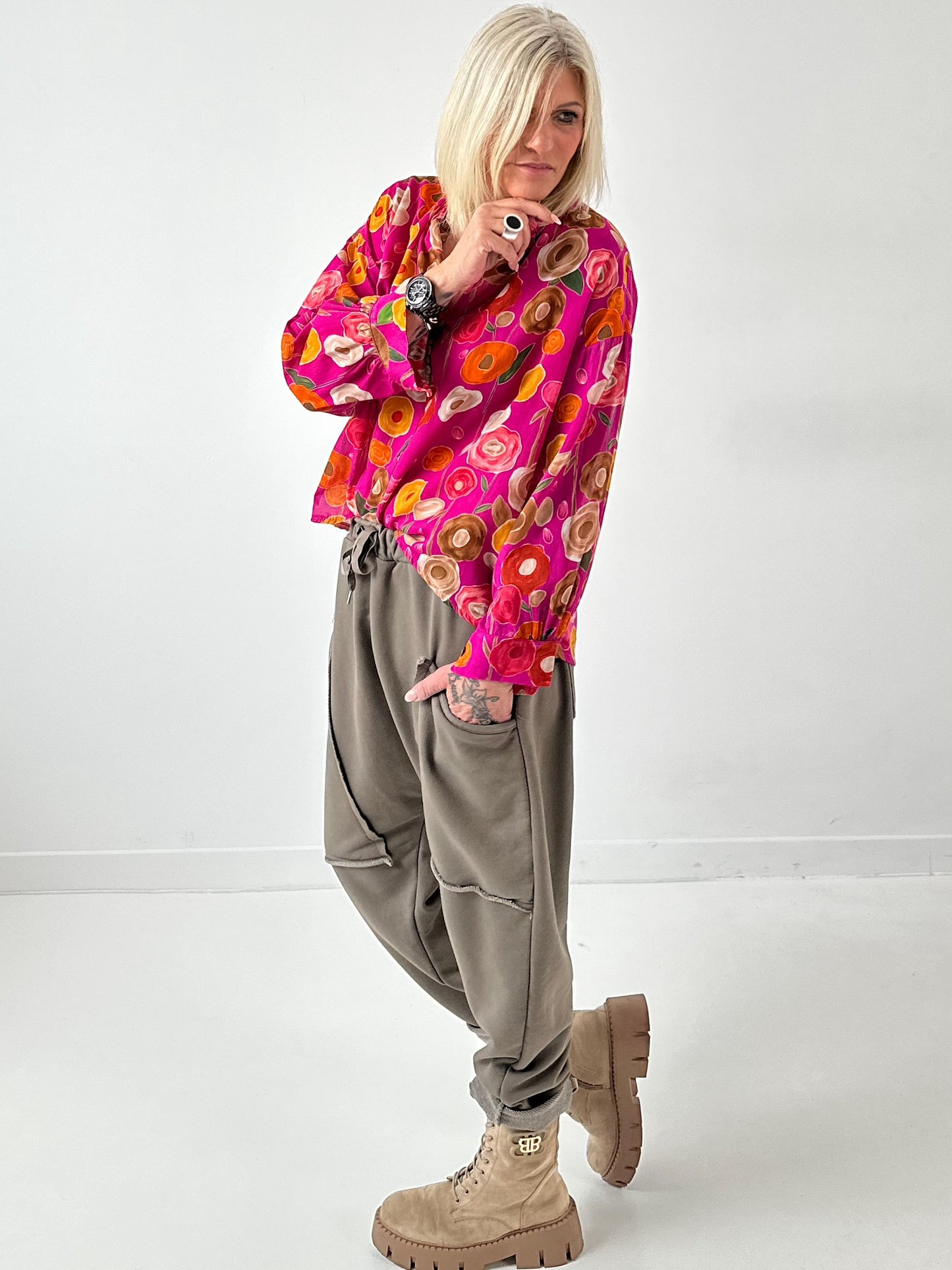 Tuniek model "Flower" - roze-veelkleurig