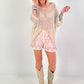 Crochet Shorts - pink-multicoloured