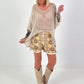 Oversized crochet sweater - beige