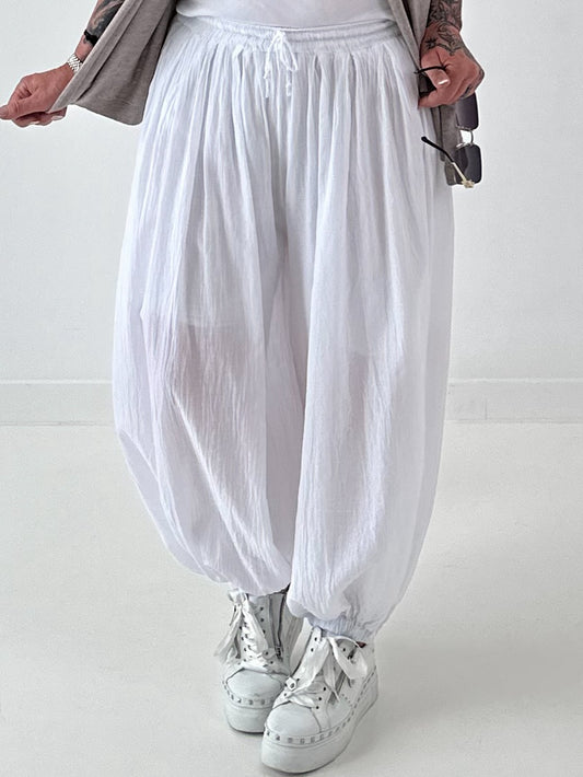 Leichte Pumphose  - weiss