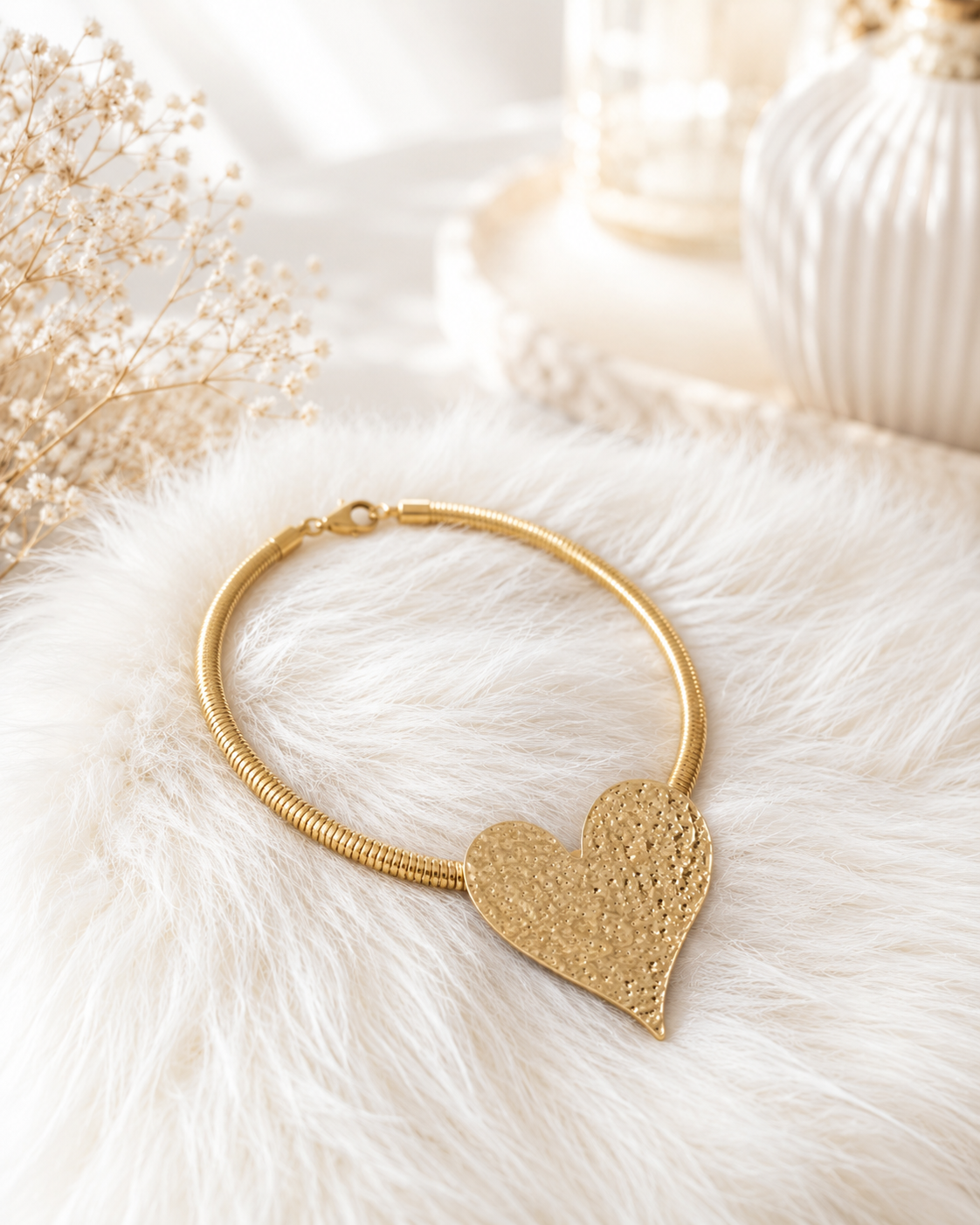 Statement Kette Herz- gold
