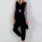 Linen two-piece set - black