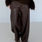 Vegane Lederhose 2 Looks - mokka