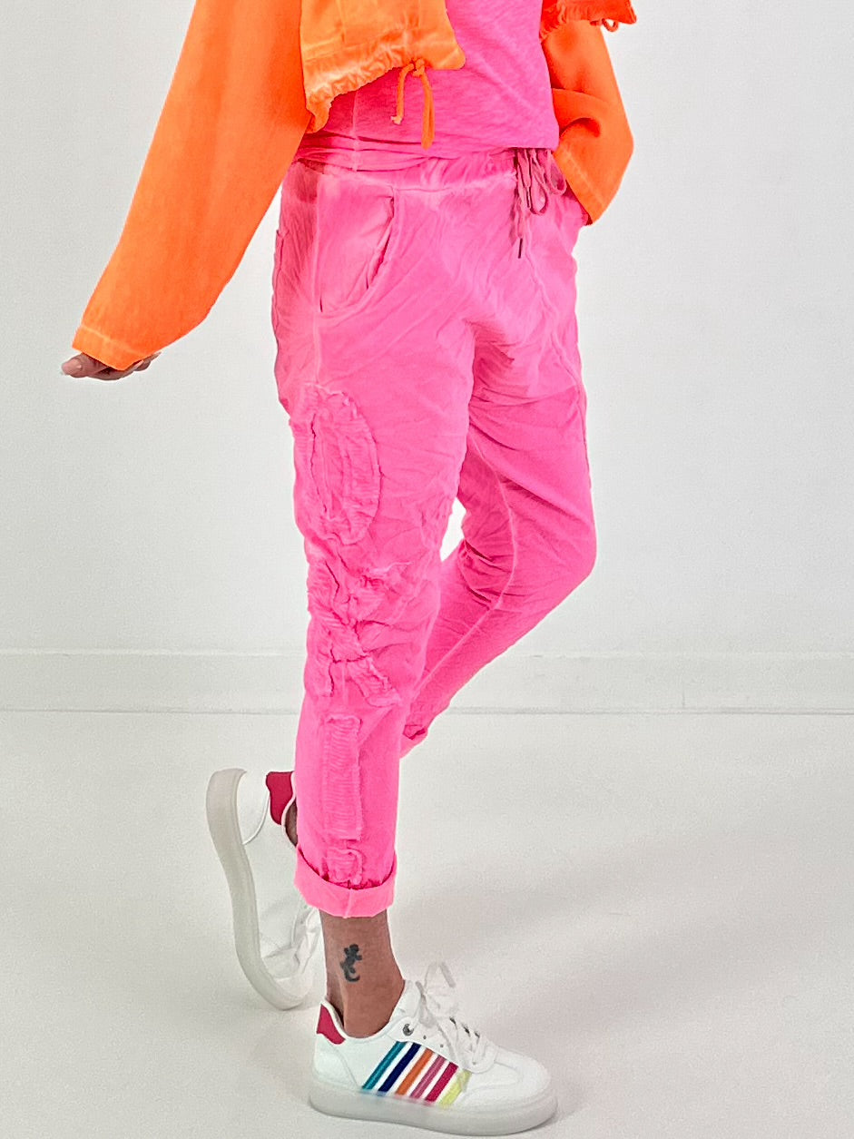 Baggy trousers OK - neon pink