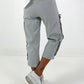 Broek met veteroogjes - grijs