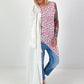 Long Top Leo asymmetrical - neon pink