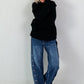 Chunky knit sweater - black