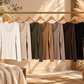 Rippshirt mit tiefem Rundhalsausschnitt - 7 Farben