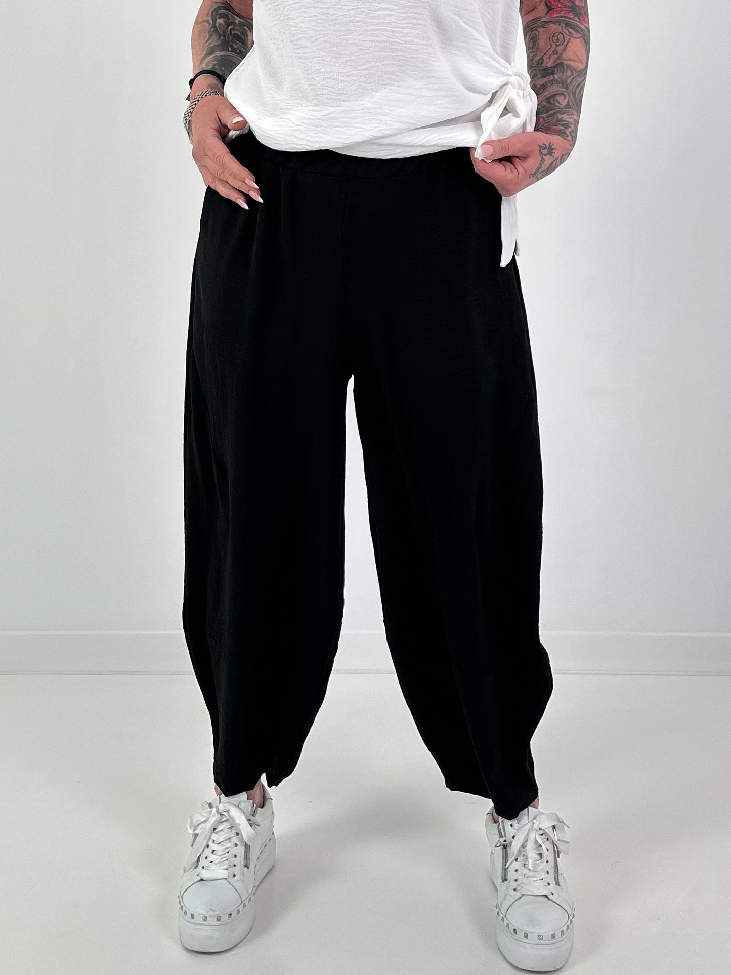 Light Balloon Trousers - black