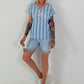 Jeansshirt mit Streifen- hellblau