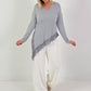 Feinstrick Pullover Modell "Velvet Ease" - grau