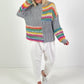 Pullover Modell "Rainbow Dream Knit" - grau