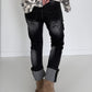 Jeans Fashion Smiley - used-black