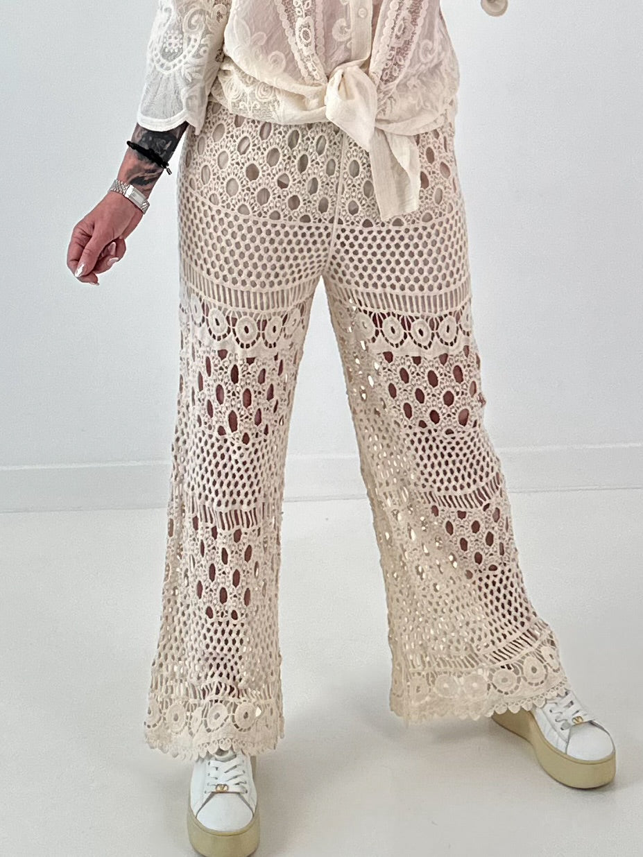 Ibiza Häkelhose - beige