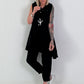 Linen two-piece set - black