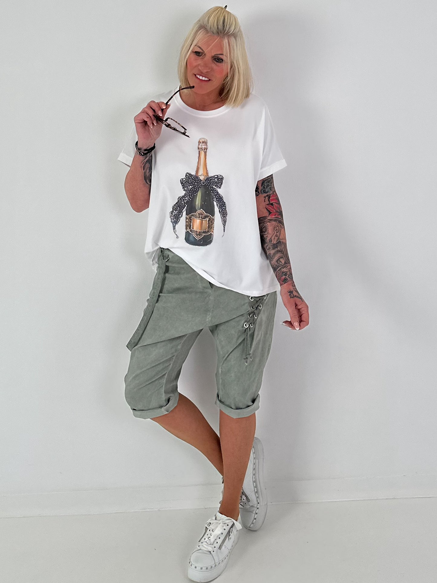 T-Shirt Champagne - weiss