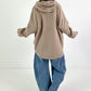 Bouclé Hoodie Malibu - beige