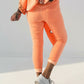 Stylische Hose im Knit-Look - neonorange