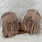 Boho Sandals with Fringes - beige