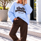 Kuscheliger Pullover Club Amour - hellblau-mokka