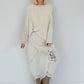 Oversized stone washed shirt - beige