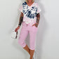 Tie-dye Shirt - white-dark blue-pink