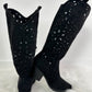 Boots with cut-out - black