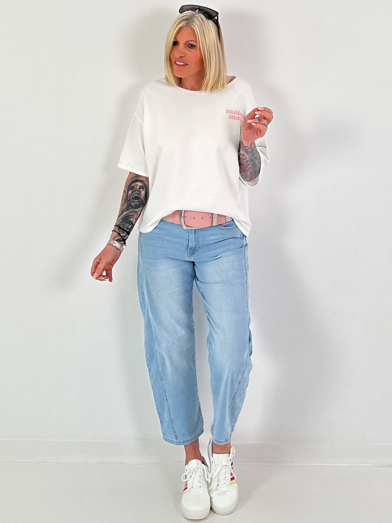 Sweatshirt Matcha - white