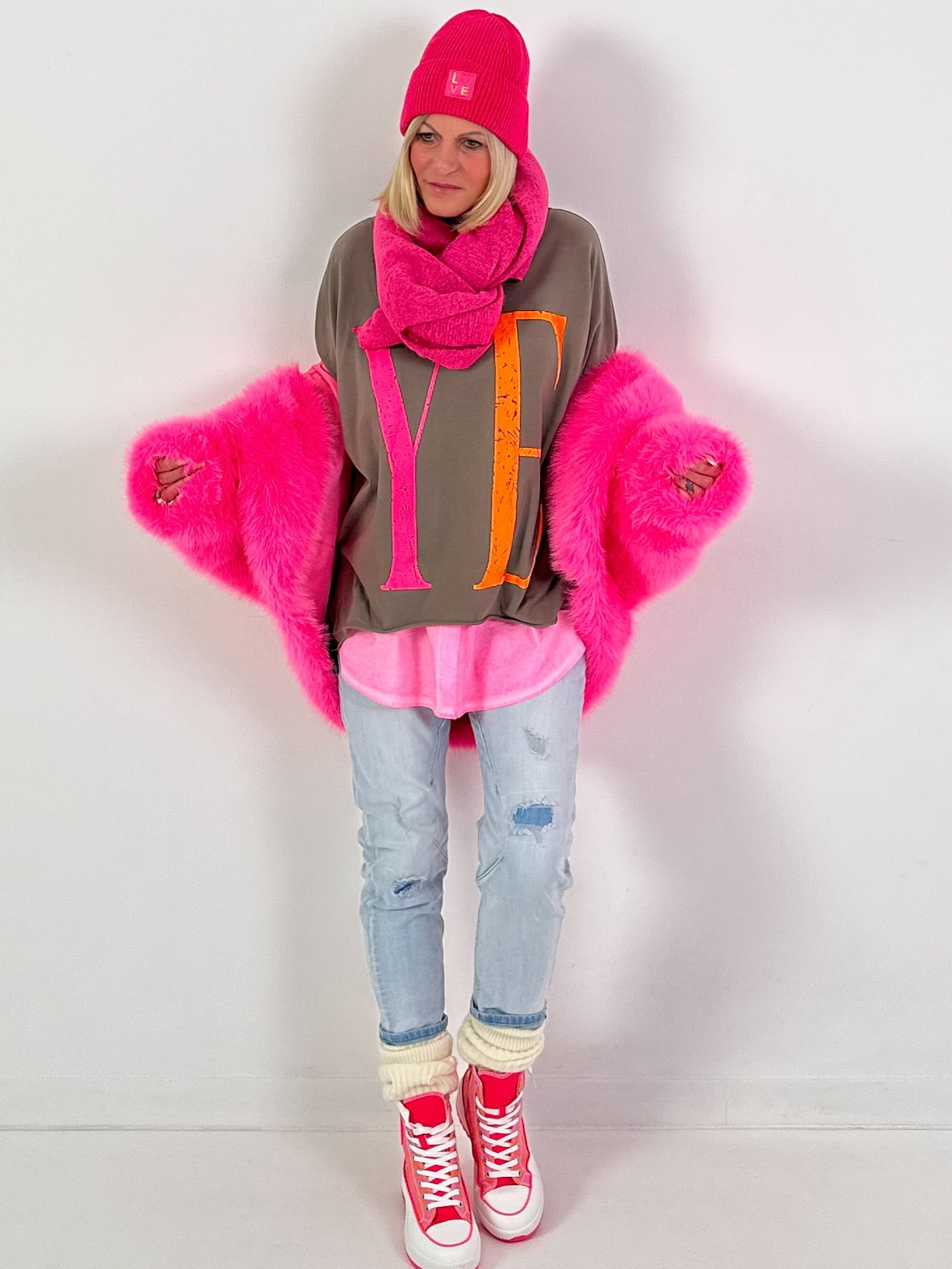 Sjaalmodel "Soft Snug" - roze