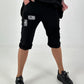 Shorts with patches - black