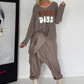 Oversized Pullover Good Days - taupe