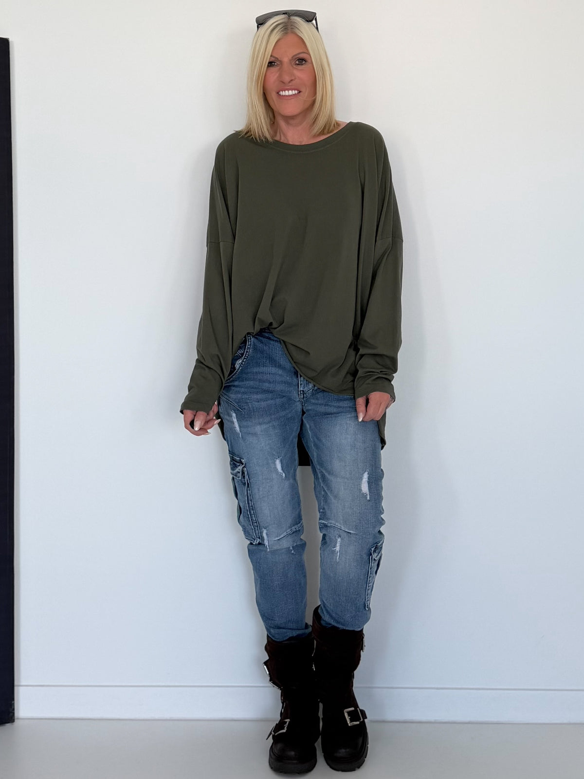 Oversized Shirt Style - oliv
