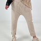 Sweatshirt Baggy mit aufgesetzten Taschen - beige