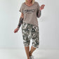T-Shirt in edlem Materialmix - taupe
