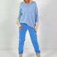 Corduroy trousers, model "Easy Fit" - blue