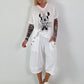 Fine Knit T-Shirt Mouse - white