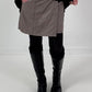 Skirt shorts in leather look model "Smooth Edge" - taupe